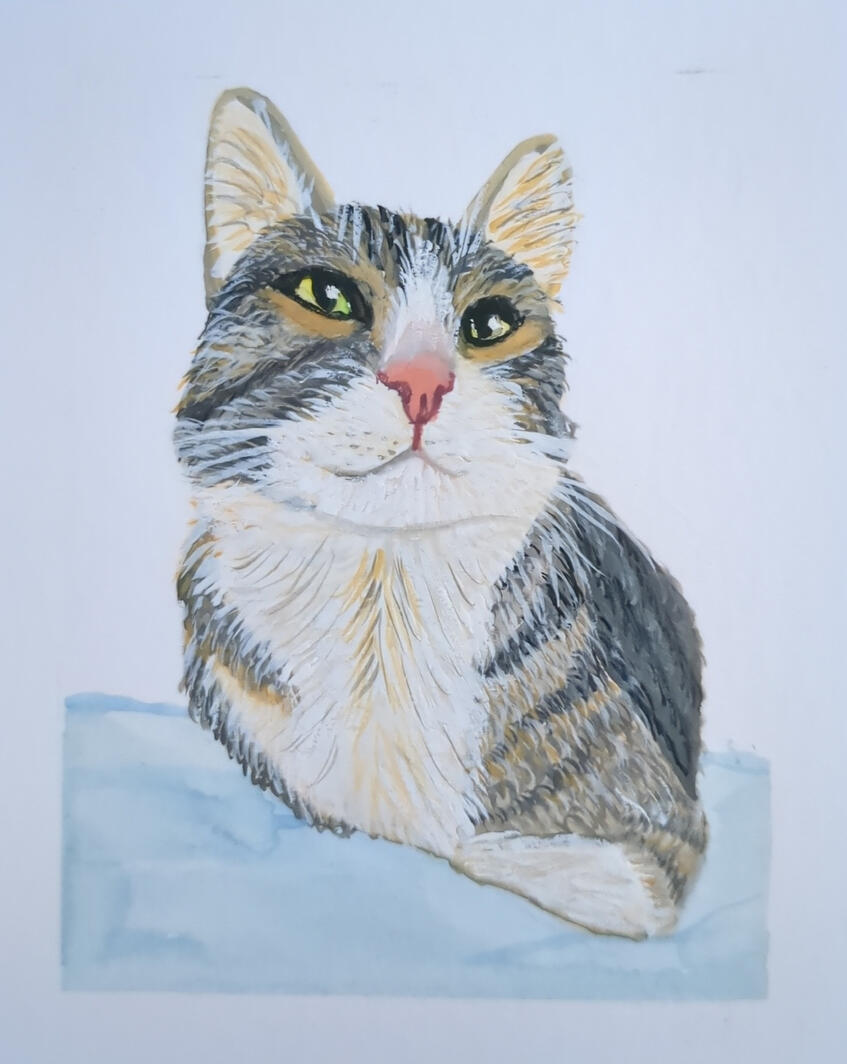 Miá,, Aquarell + Gouache, 10,5 x 14,8 cm (A6)